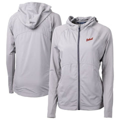 Detroit Tigers Cutter & Buck Women's Adapt Eco Knit Hybrid Recycled Full-Zip Hoodie - MLB Hoodies
