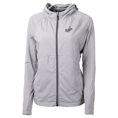 Los Angeles Dodgers Cutter & Buck Women's Adapt Eco Knit Hybrid Recycled Full-Zip Hoodie - MLB Hoodies