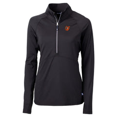 Baltimore Orioles Cutter & Buck Women's DryTec Adapt Eco Knit Stretch Recycled Raglan Half-Zip Top - MLB Tops