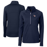 Cleveland Guardians Cutter & Buck Women's DryTec Adapt Eco Knit Stretch Recycled Raglan Half-Zip Top - MLB Tops