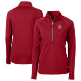Detroit Tigers Cutter & Buck Women's Americana DryTec Adapt Eco Knit Stretch Recycled Raglan Half-Zip Top - MLB Tops