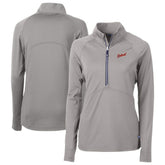 Detroit Tigers Cutter & Buck Women's DryTec Adapt Eco Knit Stretch Recycled Raglan Half-Zip Top - MLB Tops