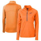 Detroit Tigers Cutter & Buck Women's DryTec Adapt Eco Knit Stretch Recycled Raglan Half-Zip Top - MLB Tops