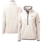Seattle Mariners Cutter & Buck Women's Cascade Eco Sherpa Fleece Half-Zip Pullover Jacket - MLB Jackets