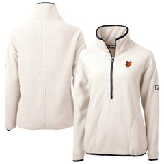 Baltimore Orioles Cutter & Buck Women's Cascade Eco Sherpa Fleece Half-Zip Pullover Jacket - MLB Jackets