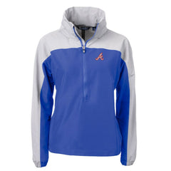 Atlanta Braves Cutter & Buck Women's Charter Eco Recycled Half-Zip Anorak Jacket - MLB Jackets