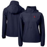 Boston Red Sox Cutter & Buck Women's Charter Eco Recycled Half-Zip Anorak Jacket - MLB Jackets