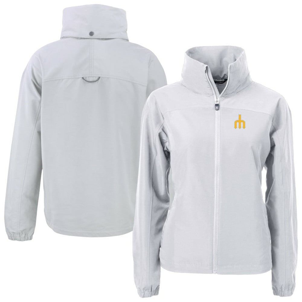 Seattle Mariners Cutter & Buck Women's Charter Eco Recycled Full-Zip Jacket - MLB Jackets