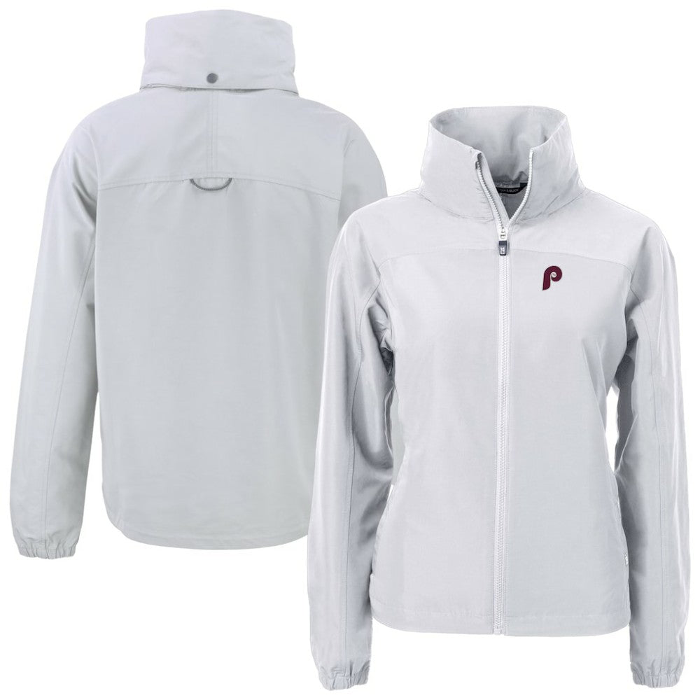 Philadelphia Phillies Cutter & Buck Women's Cooperstown Collection Charter Eco Recycled Full-Zip Jacket - MLB Jackets