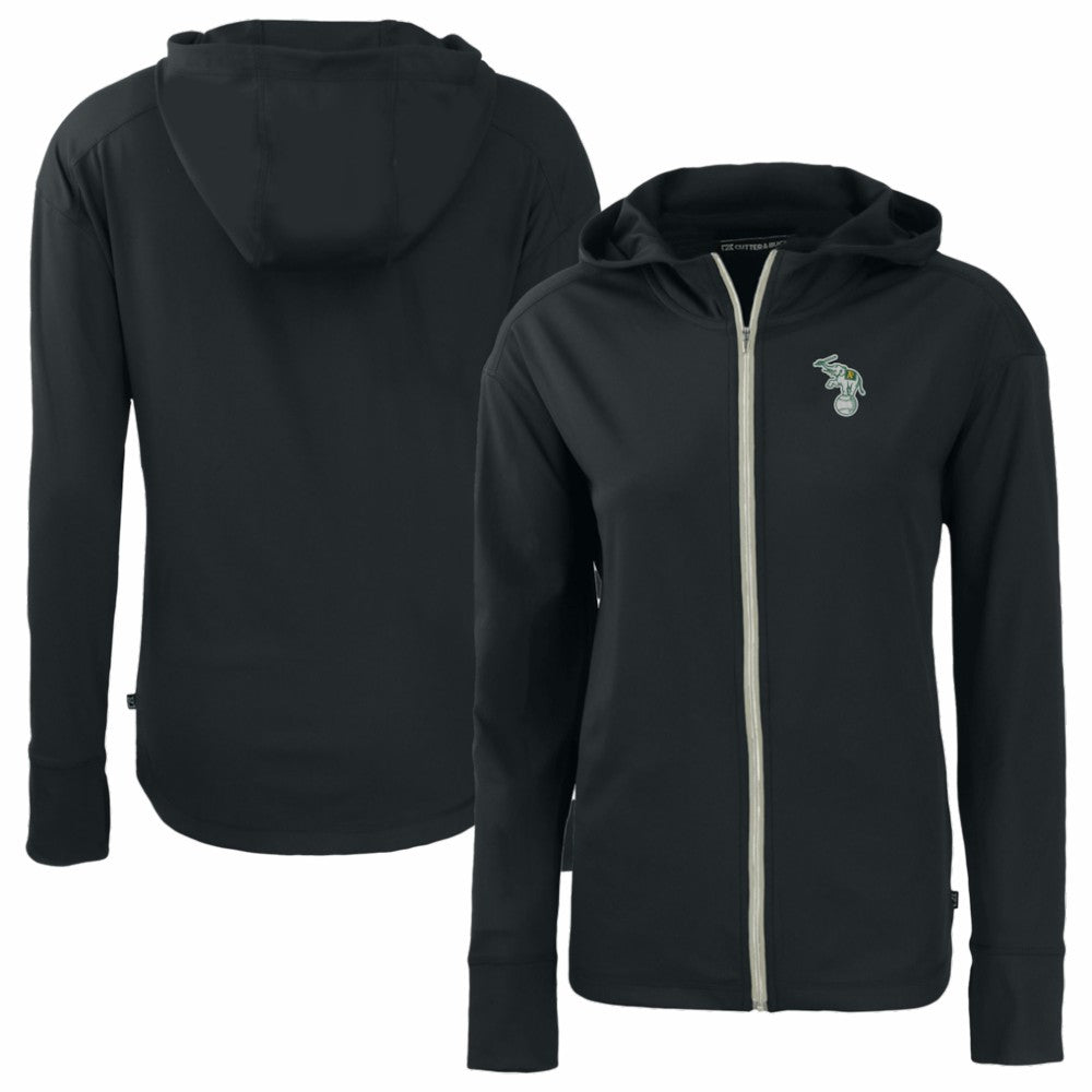 Athletics Cutter & Buck Women's Daybreak Eco Recycled Full-Zip Hoodie Jacket - MLB Jackets