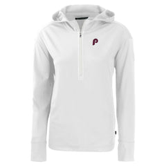 Philadelphia Phillies Cutter & Buck Women's Daybreak Eco Recycled Half-Zip Hoodie - MLB Hoodies