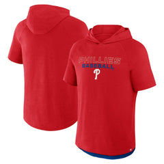 Philadelphia Phillies Fanatics Clubhouse Optimal Play Raglan Hoodie T-Shirt - MLB Hoodies