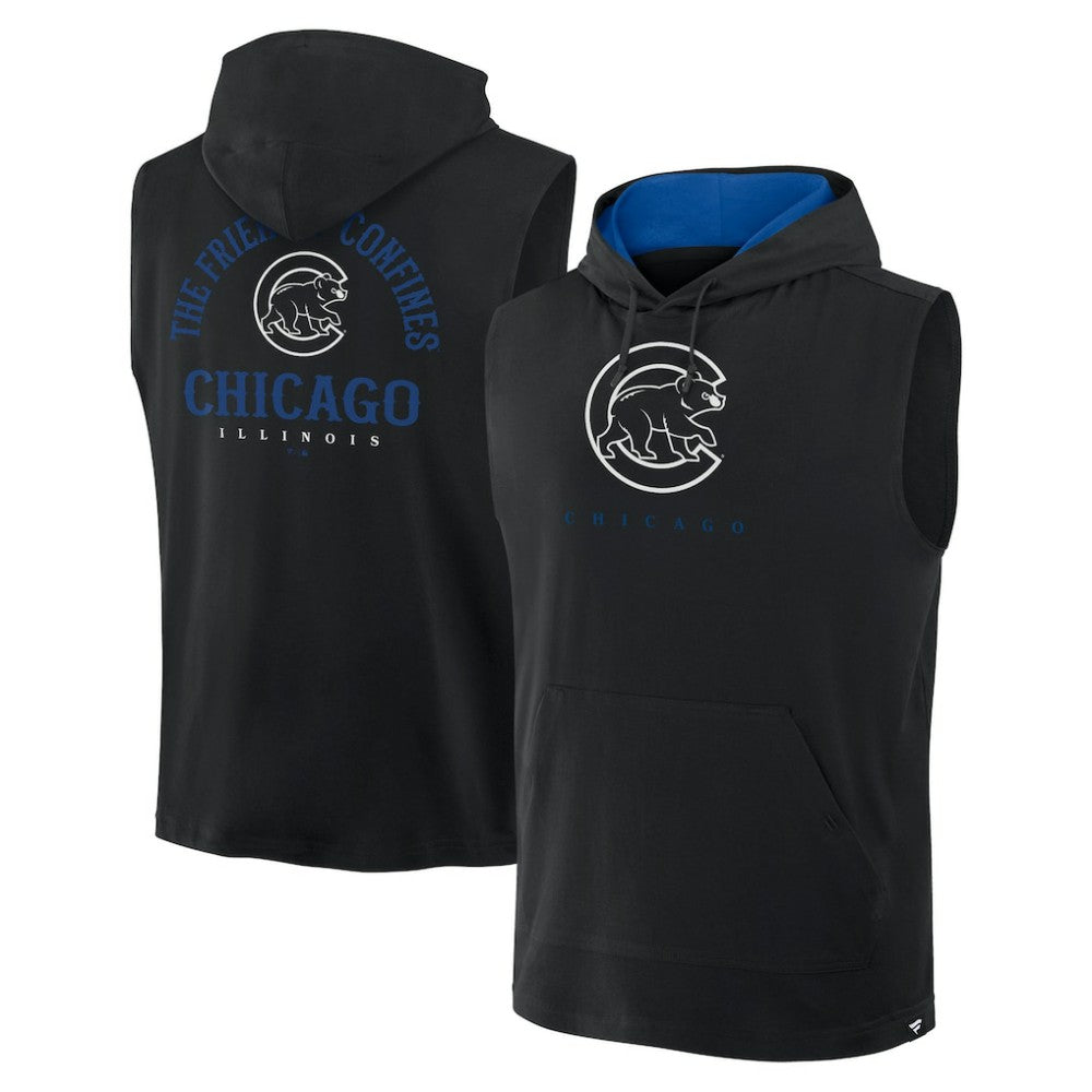 Chicago Cubs Fanatics Fire Speed Sleeveless Pullover Hoodie - MLB Hoodies