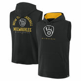Milwaukee Brewers Fanatics Fire Speed Sleeveless Pullover Hoodie - MLB Hoodies