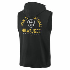 Milwaukee Brewers Fanatics Fire Speed Sleeveless Pullover Hoodie - MLB Hoodies