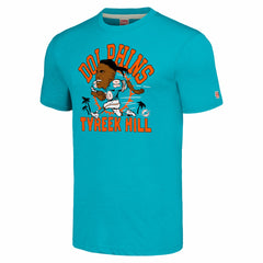 Miami Dolphins Tyreek Hill Homage Unisex Caricature Player Tri-Blend T-Shirt | NFL Outlet