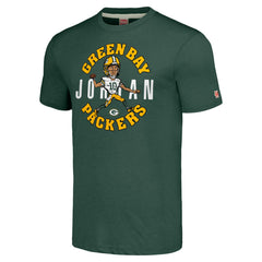 Green Bay Packers Jordan Love Homage Unisex Caricature Player Tri-Blend T-Shirt | NFL Hot