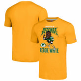 Green Bay Packers Reggie White Homage Unisex Caricature Retired Player Tri-Blend T-Shirt | NFL Hot