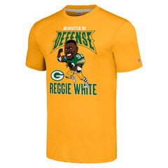 Green Bay Packers Reggie White Homage Unisex Caricature Retired Player Tri-Blend T-Shirt | NFL Hot