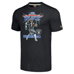 Las Vegas Raiders Bo Jackson Homage Unisex NFL Blitz Retired Player Tri-Blend T-Shirt | NFL Discount