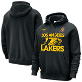 Black Los Angeles Lakers Courtside Club Pullover Hoodie | NBA