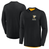 Pittsburgh Penguins Fanatics Adrenaline Push Long Sleeve Henley Shirt - NHL