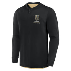 Vegas Golden Knights Fanatics Adrenaline Push Long Sleeve Henley Shirt - NHL