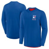 New York Rangers Fanatics Adrenaline Push Long Sleeve Henley Shirt - NHL