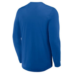 New York Rangers Fanatics Adrenaline Push Long Sleeve Henley Shirt - NHL