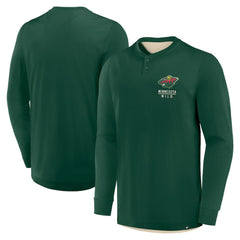 Minnesota Wild Fanatics Adrenaline Push Long Sleeve Henley Shirt - NHL