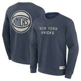 Blue New York Knicks Elements Future Ground Lettering Pullover Sweatshirt | NBA