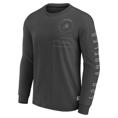 Gray Los Angeles Lakers Elements Future Ground Tonal Info Long Sleeve T-Shirt | NBA