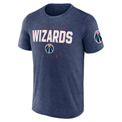 Heather Navy Washington Wizards Logo Athletic Block Practice Performance T-Shirt | NBA