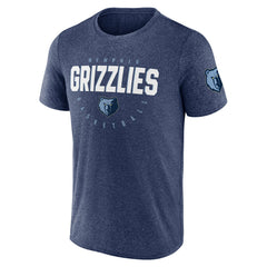 Heather Navy Memphis Grizzlies Logo Athletic Block Practice Performance T-Shirt | NBA