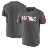 Heather Charcoal Toronto Raptors Logo Athletic Block Practice Performance T-Shirt | NBA