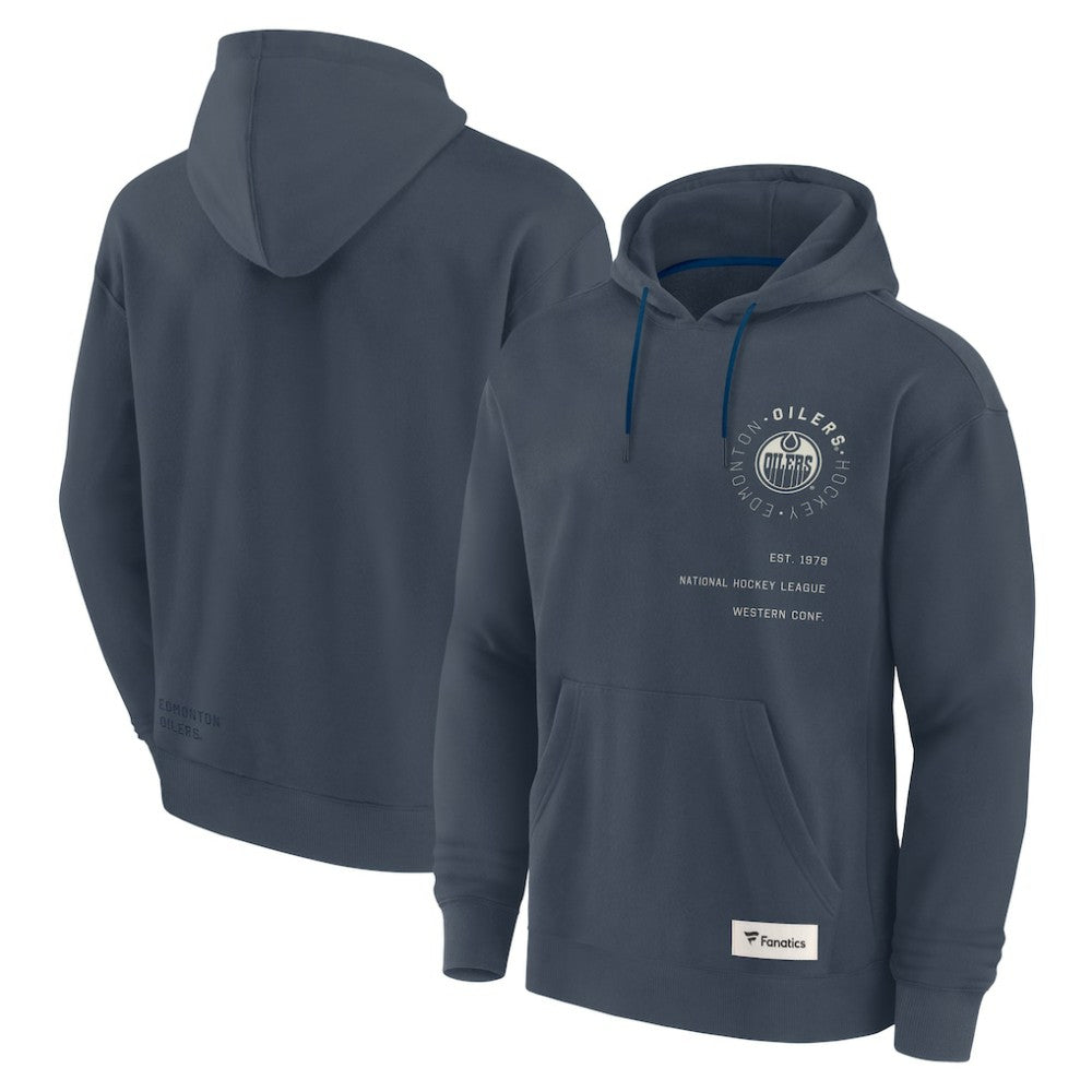 Edmonton Oilers Fanatics Future Ground Info Pullover Hoodie - NHL Hoodies