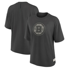 Boston Bruins Fanatics Women's Oversized Elements Raw Edge Future Ground T-Shirt - NHL T-shirts