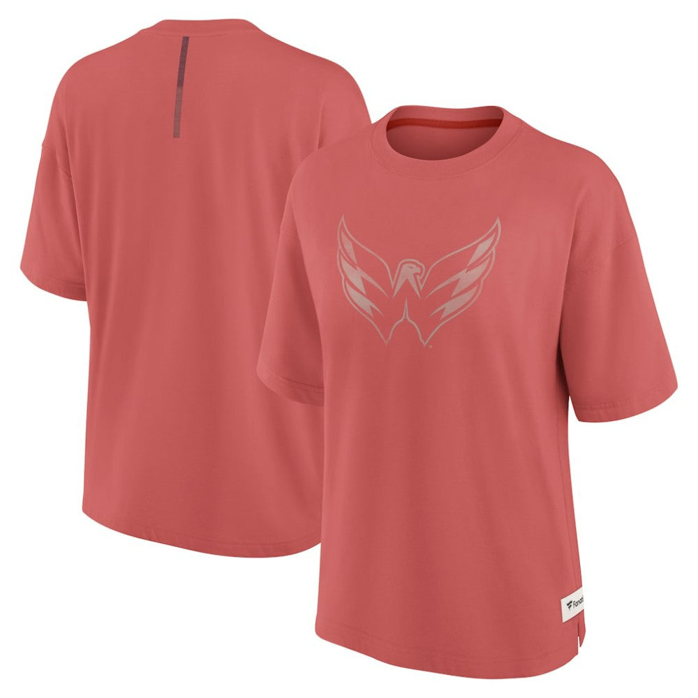 Washington Capitals Fanatics Women's Oversized Elements Raw Edge Future Ground T-Shirt - NHL T-shirts