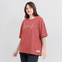 Washington Capitals Fanatics Women's Oversized Elements Raw Edge Future Ground T-Shirt - NHL T-shirts
