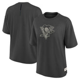 Pittsburgh Penguins Fanatics Women's Oversized Elements Raw Edge Future Ground T-Shirt - NHL T-shirts