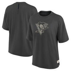 Pittsburgh Penguins Fanatics Women's Oversized Elements Raw Edge Future Ground T-Shirt - NHL T-shirts