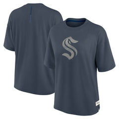 Seattle Kraken Fanatics Women's Oversized Elements Raw Edge Future Ground T-Shirt - NHL T-shirts