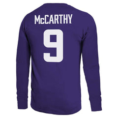 Minnesota Vikings J.J. McCarthy Majestic Threads Name & Number Long Sleeve T-Shirt | NFL Hot