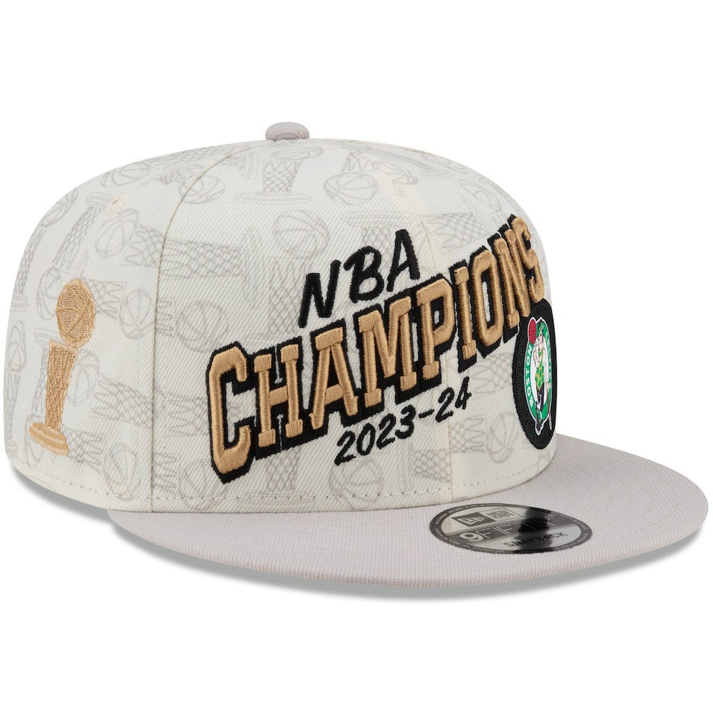 Cream Boston Celtics 2024 NBA Finals Champions Locker Room 9FIFTY Snapback Hat | NBA