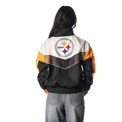 Pittsburgh Steelers The Wild Collective Women's 1/4 Zip Track Jacket | NFL Hot
