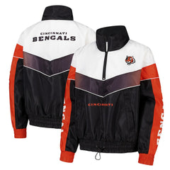 Cincinnati Bengals The Wild Collective Women's 1/4 Zip Track Jacket | NFL Discount