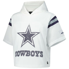 Dallas Cowboys The Wild Collective Women's Mesh Short Sleeve Hoodie T-Shirt | NFL Online