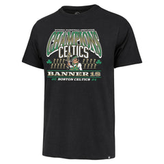 Black Boston Celtics '47 18-Time NBA Finals Champions Banner Franklin T-Shirt | NBA