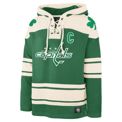 Alexander Ovechkin Washington Capitals '47 St. Patrick's Day Player Name & Number Lacer Pullover Hoodie - NHL Hoodies