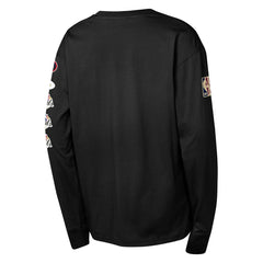 Black San Antonio Spurs Youth Hardwood Classics All Over Long Sleeve T-Shirt | NBA